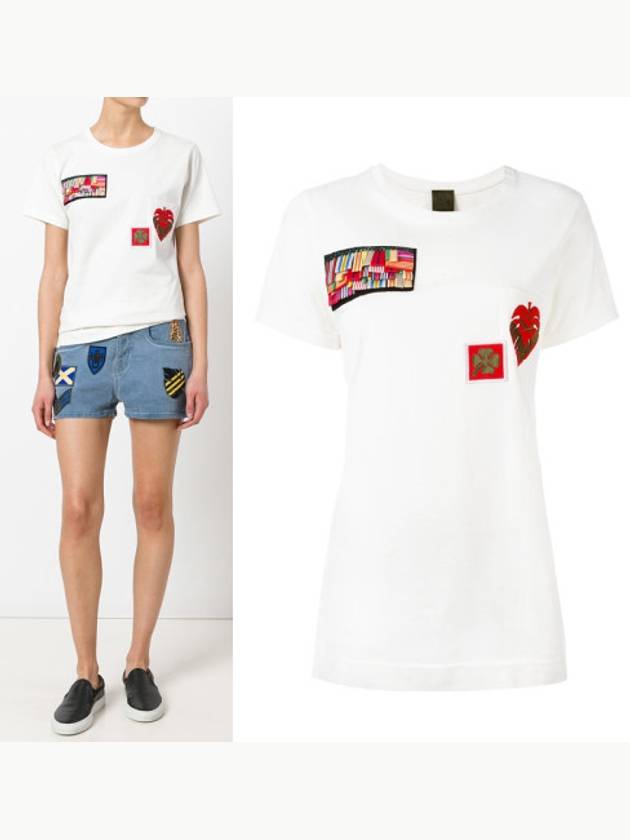 Print Short Sleeved T-Shirt White - MR & MRS ITALY - BALAAN 2