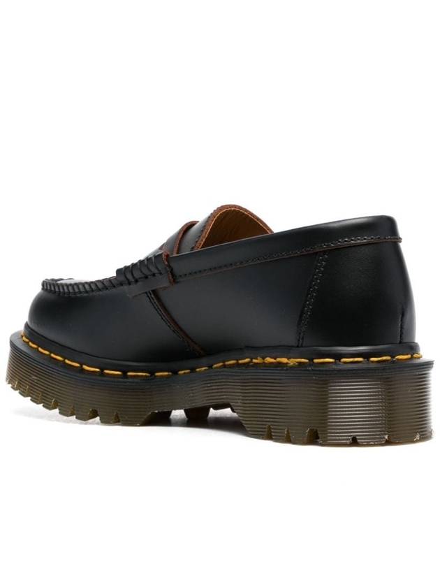 Fenton Becks Yellow Stitch Quillon Leather Loafers Black - DR. MARTENS - BALAAN 4