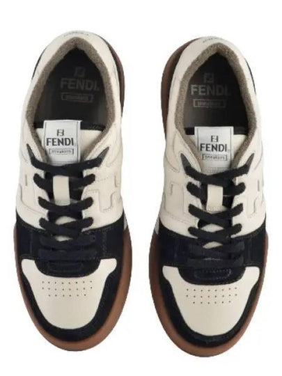 Match FF Logo Low Top Sneakers Black - FENDI - BALAAN 2