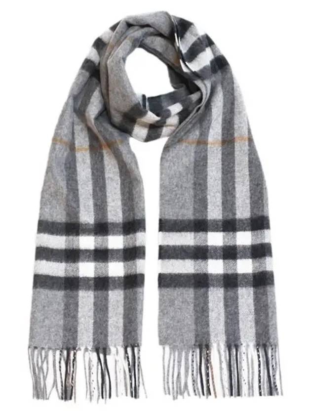 Giant Check Cashmere Scarf Grey - BURBERRY - BALAAN 2