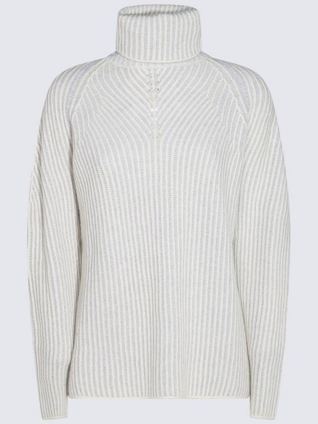 Cruciani White Grey Wool Knitwear - CRUCIANI - BALAAN 1