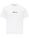 Circus motif logo print cotton short sleeve t shirt optical white - MONCLER - BALAAN 1