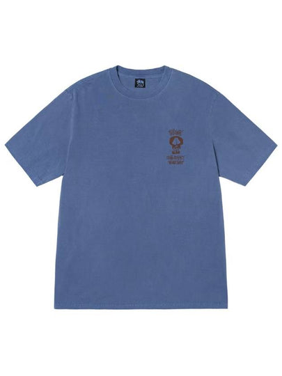 x Our Legacy Work Shop Surf Skull Pigment Dyed TShirt Indigo 3903784 - STUSSY - BALAAN 2