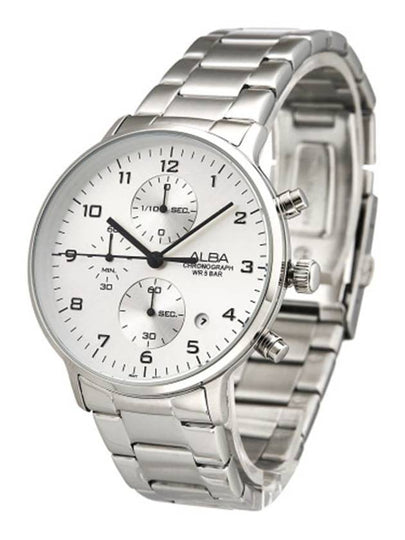 Men's Alba Chrono Watch White AM3747X1 - SEIKO - BALAAN 2