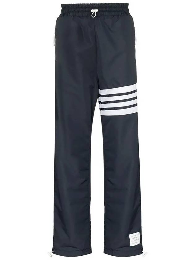 mesh diagonal ripstop track pants navy - THOM BROWNE - BALAAN.