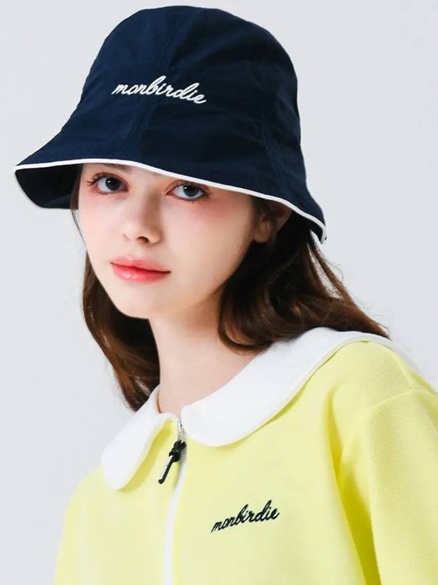 Ribbon tie nylon bucket hat NAVY - MONBIRDIE GOLF - BALAAN 2