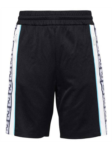 Bermuda Jersey Shorts Blue - FENDI - BALAAN 1