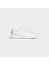 Trainer Calfskin Lace Up Low Top Sneakers White - CELINE - BALAAN 8