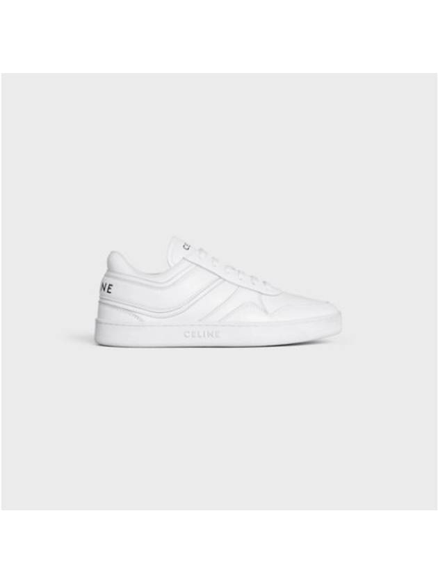 Trainer Calfskin Lace Up Low Top Sneakers White - CELINE - BALAAN 8