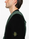 Logo Patch Lambswool Crewneck Knit Top Black - STONE ISLAND - BALAAN 3