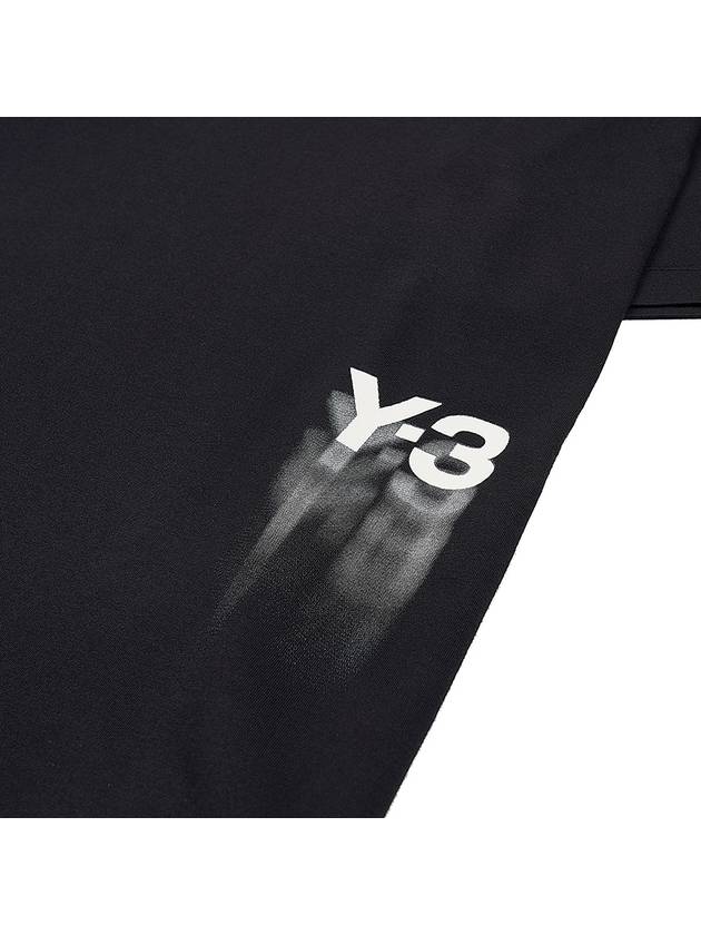 Graphic Cotton Short Sleeve T-Shirt Black - Y-3 - BALAAN 4