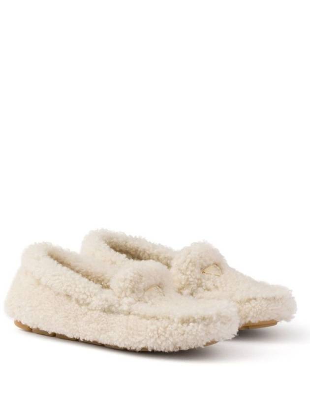 Shearling Driving Shoes Ivory - PRADA - BALAAN 3