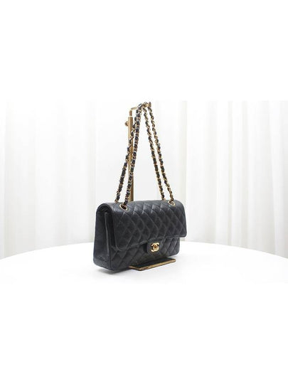 Caviar Classic Medium Black Gold Chain Shoulder Bag A01112 - CHANEL - BALAAN 2