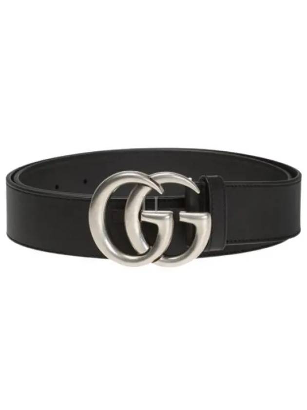 Double G Buckle Leather Belt Black - GUCCI - BALAAN 2