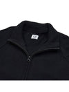 Lambswool GRS Zipped Cardigan Black - CP COMPANY - BALAAN 8