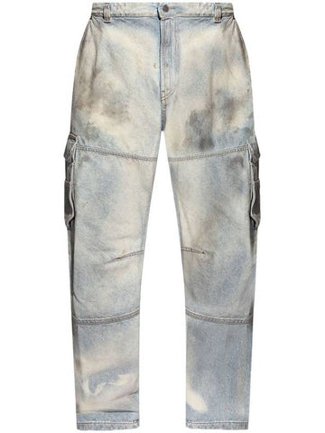 Diesel D-Fish-Cargo-S1 Pant In Solarised Denim - DIESEL - BALAAN 1