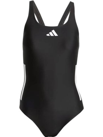 3-Stripe C Back One Piece Swimsuit Black - ADIDAS - BALAAN 1