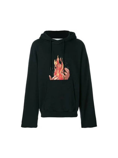 Diag Fire Hoodie Black - OFF WHITE - BALAAN 1