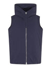 Zipper Hooded Oversized Down Vest Navy - JIL SANDER - BALAAN 2