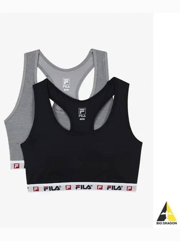 UNDERWEAR Heritage Mood Sports Bra Top 2 Pack FI4ITG1105FBLK - FILA - BALAAN 1