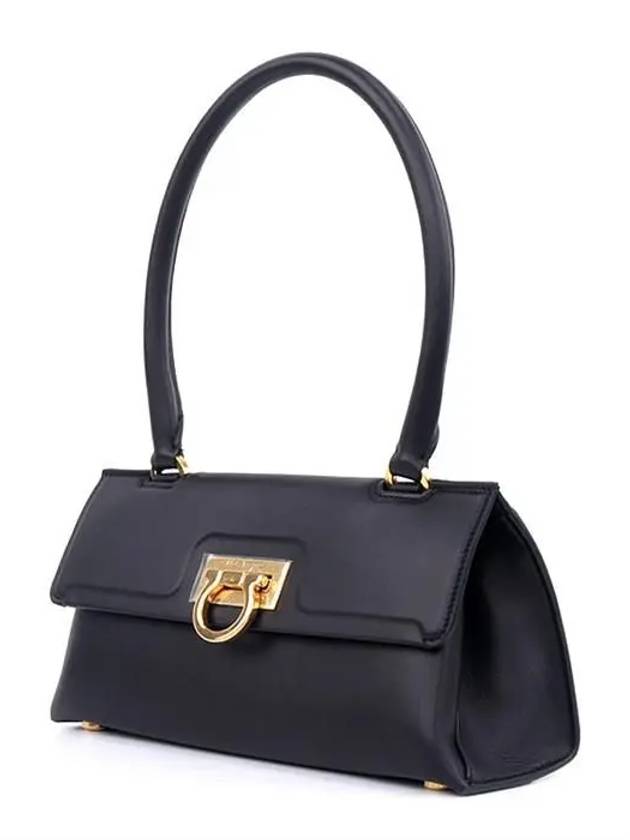 Salvatore Trifolio Swing Tote Bag Black - SALVATORE FERRAGAMO - BALAAN.