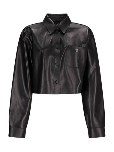 SHORT LEATHER SHIRT WITH 4G DETAIL - GIVENCHY - BALAAN 1