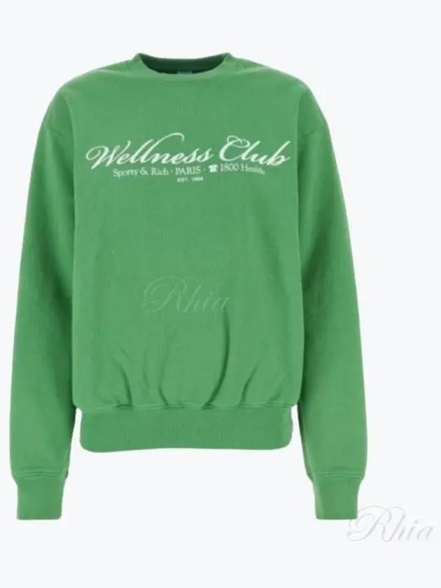 24 1800 Health Crew Neck Verde White WS067S405HV - SPORTY & RICH - BALAAN 1