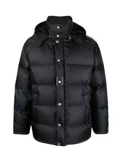 GG Jacquard Hooded Padding Jacket Black - GUCCI - BALAAN 2