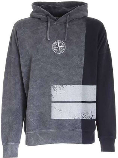 Logo Print Felpa Hoodie Black - STONE ISLAND - BALAAN 1