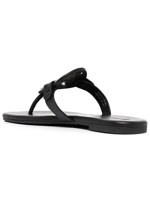 Logo Leather Miller Sandals Black 90582 - TORY BURCH - BALAAN 4