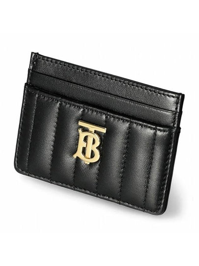 Quilted Leather Lola Card Case Black Light Gold - BURBERRY - BALAAN 2