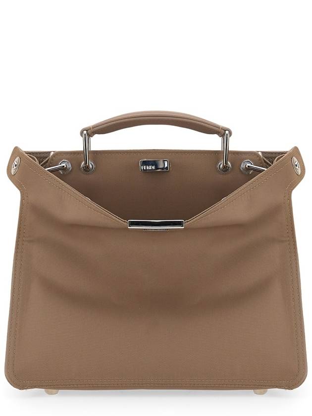 Peekaboo Nylon Shoulder Bag Beige - FENDI - BALAAN 4