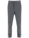 Typewriter Classic Backstrap Straight Pants Grey - THOM BROWNE - BALAAN 2