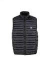 Loom Woven Chambers Recycled Nylon Down Padding Vest Navy - STONE ISLAND - BALAAN 2