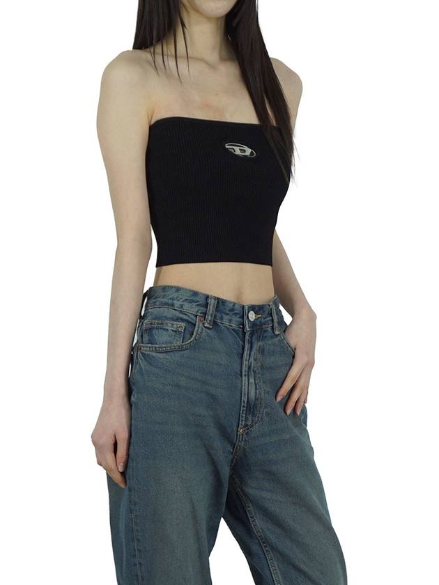 M Clarksvillex Logo Plaque Tube Top Black - DIESEL - BALAAN 5