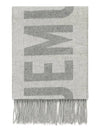 Lecharpe Fringe Logo Virgin Wool Muffler Grey - JACQUEMUS - BALAAN 2