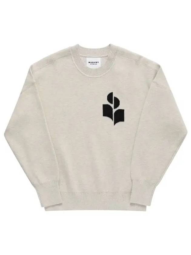 Logo Intarsia Crewneck Sweater Ecru - ISABEL MARANT - BALAAN 3