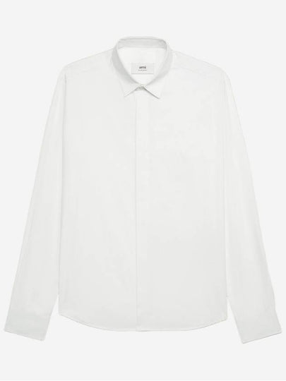 Classic Cotton Long Sleeve Shirt White - AMI - BALAAN 2