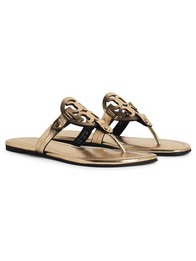 Tory Burch 'Miller' Beige Leather Flip-Flops - TORY BURCH - BALAAN 2