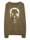 Women's Upper Skull Sweatshirt Khaki - ZADIG & VOLTAIRE - BALAAN 1