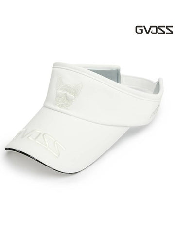 Signature pattern unisex cream white golf visor GVSV7SB01W - GVOSS - BALAAN 1