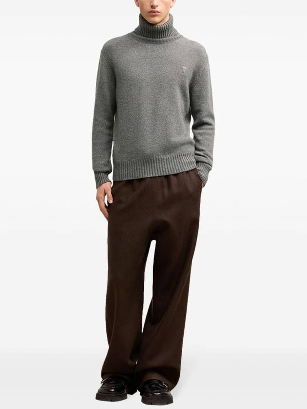 Cashmere Turtleneck Grey - AMI - BALAAN 3