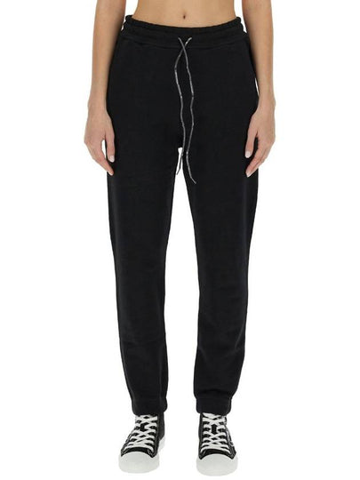 Women's ORB Spray Back Logo Cotton Track Pants Black - VIVIENNE WESTWOOD - BALAAN 2