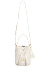 Matelasse Nappa Leather Bucket Bag White - MIU MIU - BALAAN 8