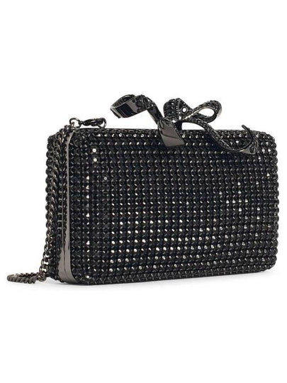 Self-Portrait 'Crystal Box' Black Polyester Clutch - SELF PORTRAIT - BALAAN 2