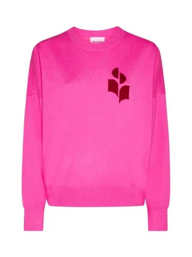 Women's Marisans Cotton Wool Logo Knit Top Pink - ISABEL MARANT - BALAAN 1