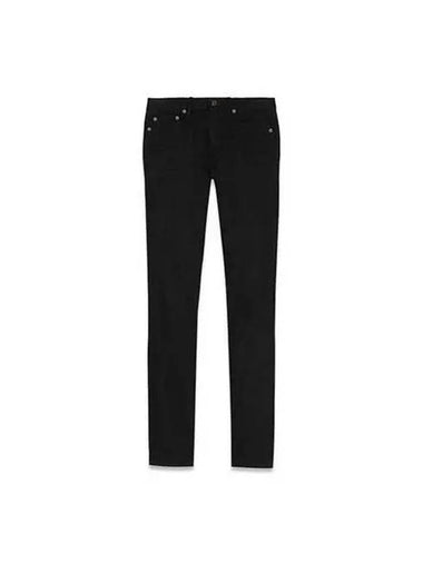 Pants Women s Mid Rise Skinny Black - SAINT LAURENT - BALAAN 1