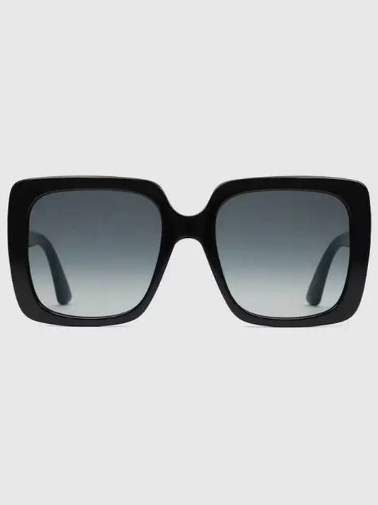 Rectangular Frame Acetate Sunglasses Shiny Black 541362J07401011 - GUCCI - BALAAN 2