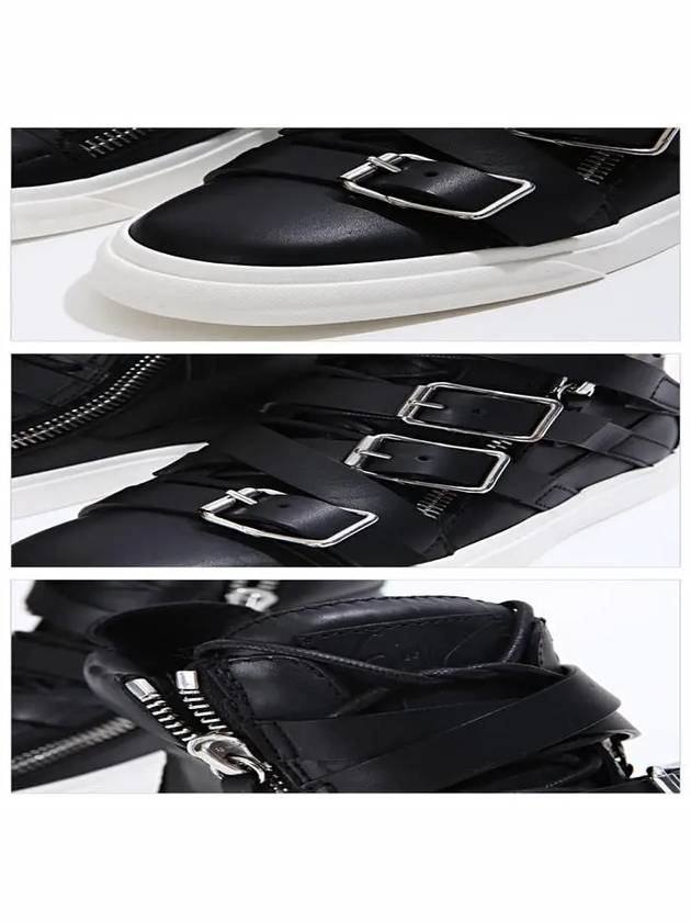 Jeti Multi Buckle Leather High Top Sneakers Black - GIUSEPPE ZANOTTI - BALAAN 6