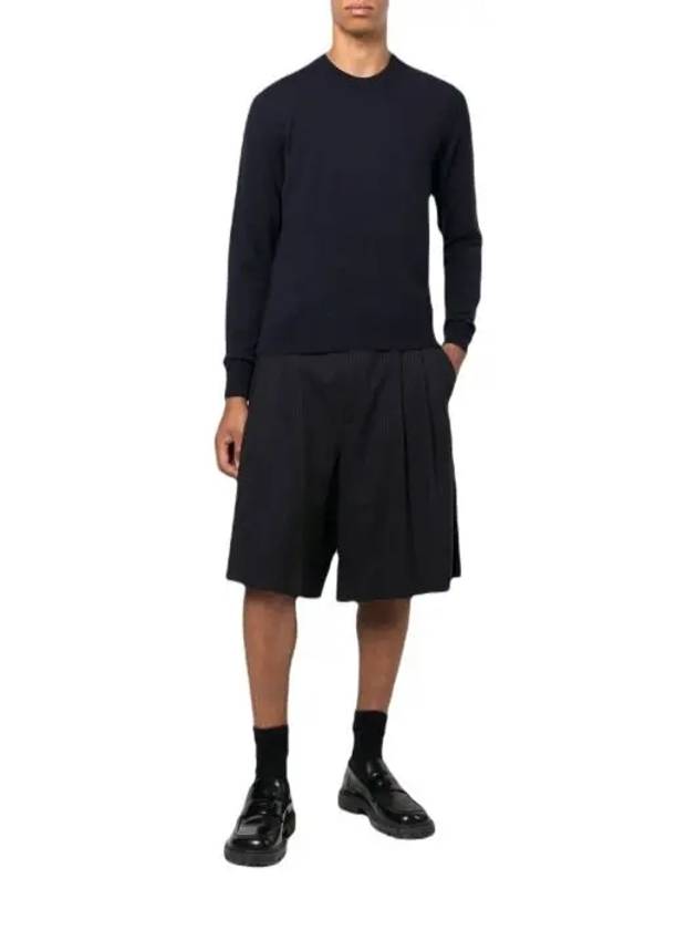 Crew Neck Cashmere Knit Top Navy - MAISON MARGIELA - BALAAN 3